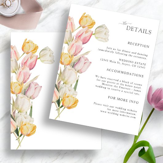 Cartes de boîtier Mariage Tulip