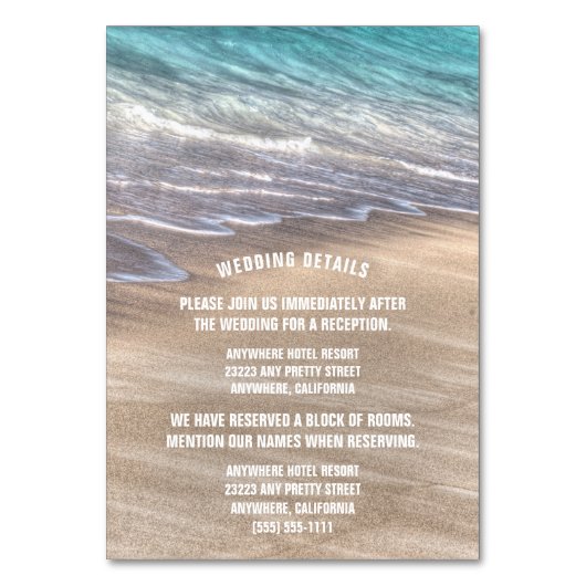 Cartes de boîtier Mariage vintage Beach Waves (Par défaut)