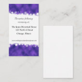 Cartes de boîtier Mariage violet et blanc (Devant / Derrière)