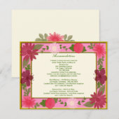 Cartes de boîtier personnalisées Fleurs Roses (Devant / Derrière)