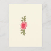 Cartes de boîtier personnalisées Fleurs Roses (Dos)