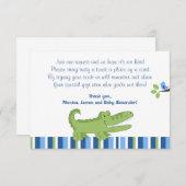 Cartes de boîtier RSVP bleu/vert Alligator (Devant / Derrière)