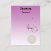 Cartes de boucles d'oreilles avec visage de fille (Devant)