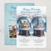 Cartes de boules à neige pour changement d'adresse (Devant / Derrière)