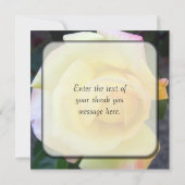 Cartes de bourgeonnement de Merci de rose jaune (Dos)