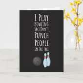 Cartes de Bowling Drôles Sport Équipe de Boule de (Fleur jaune)