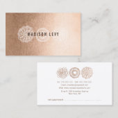 Cartes de bronzage d'esthéticien de jet en bronze (Devant / Derrière)