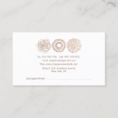 Cartes de bronzage d'esthéticien de jet en bronze (Dos)