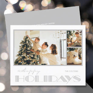 Cartes de budget Joyeuses Fêtes Argent Multiples P