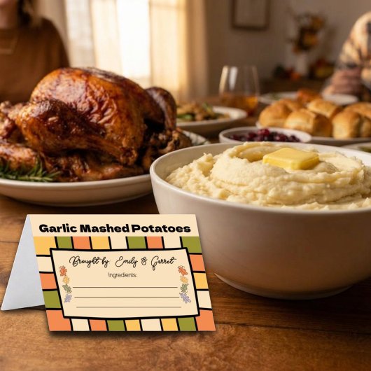 Cartes de buffet pour la fête des amis