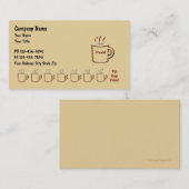Cartes de Businss de café (Devant / Derrière)