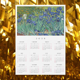 Cartes de calendrier 2026 Iris Fleurs Vincent Van 