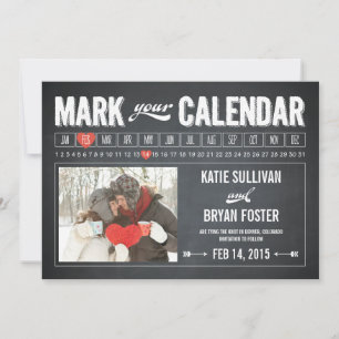 Cartes de calendrier de tableau noir pour photo d'