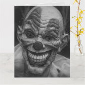 Cartes de câlins d'anniversaire de clown maléfique (Fleur jaune)