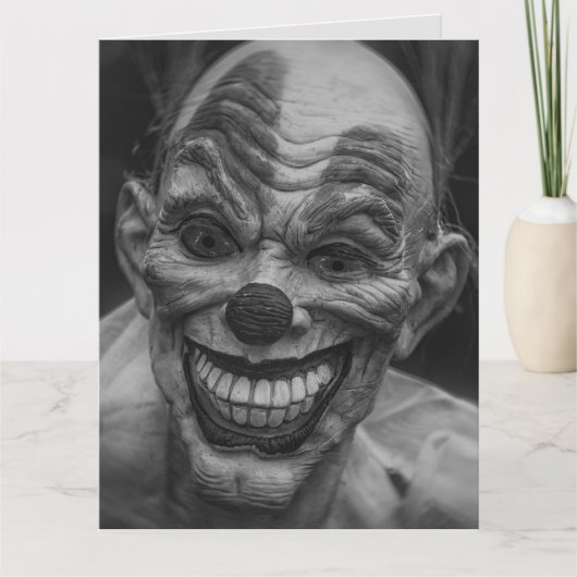 Cartes de câlins d'anniversaire de clown maléfique (Devant)