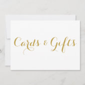 Cartes de calligraphie moderne dorée et panneau de (Devant)