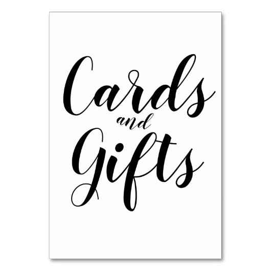 Cartes de calligraphie noir et blanc simples Cadea (Par défaut)