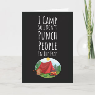 Cartes de camping amusantes pour adultes Feu de ca
