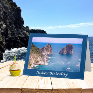 Cartes de Capri Famous Rocks Joyeux Anniversaire