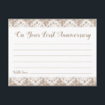 Cartes de capsule Burlap et Lace Time, Rustique<br><div class="desc">Nos cartes roulottes à burlap et à dentelle sont une activité douce pour avoir une réception de mariage ou une douche nuptiale. Vous pouvez facilement changer l'année anniversaire que vous souhaitez en utilisant l'outil "Personnalisez ce modèle" de Zazzle. N'oubliez pas de consulter notre vaste sélection d'articles de coordination en parcourant...</div>