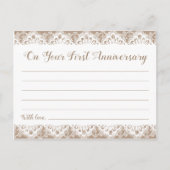 Cartes de capsule Burlap et Lace Time, Rustique (Devant)