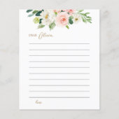 Cartes de capsule temporelle d'anniversaire floral (Devant)