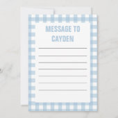 Cartes de capsule temporelle pour le 1er anniversa (Dos)