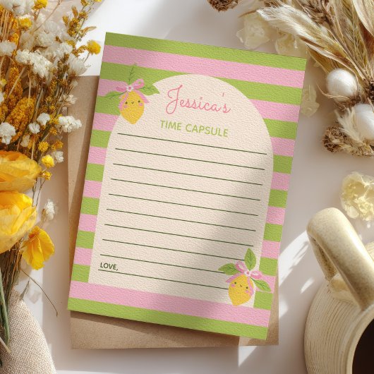 Cartes de capsule temporelle pour le 1er anniversa