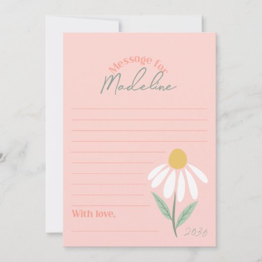 Cartes de capsule temporelle pour le premier anniv (Devant)