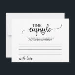 Cartes de capsules temps de callographie noire sim<br><div class="desc">Ces cartes simples de calligraphie noire sont l'activité idéale pour une réception de mariage ou une douche nuptiale rustique ou moderne. Le design minimaliste est doté d'une police de caractères élégante et d'un coeur féminin. Le panneau Consommation Temps Correspondant est vendu séparément.</div>