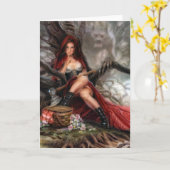 Cartes "de capuchon rouge" (Fleur jaune)