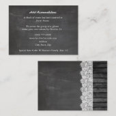 Cartes de carrosserie de l'hôtel en bois noir (Devant / Derrière)