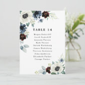 Cartes de carte de Mariage Anemone Blue Red Green (Debout devant)