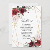 Cartes de carte de Mariage Rose Blush & Burgundy (Devant)