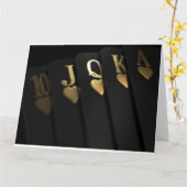 Cartes de Casino Noir Et Or Royal Flush (Fleur jaune)