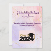 Cartes de célébration personnalisables 2024 (Dos)
