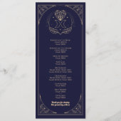 Cartes de cérémonie de mariage Tarot Programme Éto (Dos)