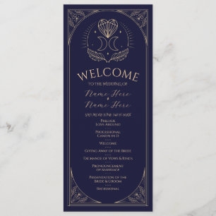 Cartes de cérémonie de mariage Tarot Programme Éto