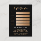 Cartes de certificat cadeau de script Gold moderne (Devant)