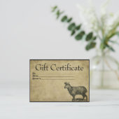Cartes de certificat-cadeau Ol' Goat-Prim (Debout devant)