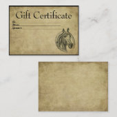 Cartes de certificats-cadeaux de Prim (Devant / Derrière)