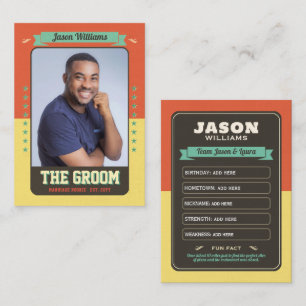 Cartes de chambre d'équipe personnalisées Groomsme