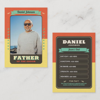 Cartes de chambre d'équipe personnalisées Groomsme