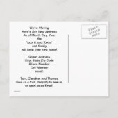 Cartes de changement d'adresse Cartes de notificat (Dos)