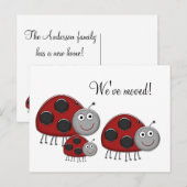 Cartes de Changement d'Adresse Coccinelle (Devant / Derrière)