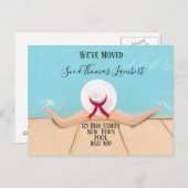 Cartes de changement d'adresse côté PISCINE (Devant / Derrière)