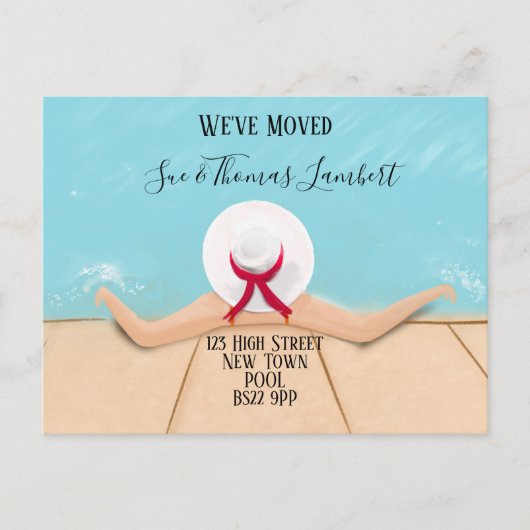 Cartes de changement d'adresse côté PISCINE (Devant)