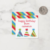 Cartes de chapeaux de fête personnalisées pour cad (Devant/Arrière en situation)