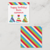 Cartes de chapeaux de fête personnalisées pour cad (Devant / Derrière)