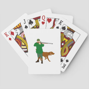 Cartes de chasseur et de jeu de chien